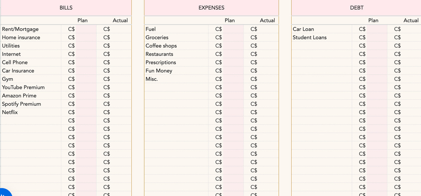 Budgeting is Sexy - Budget Template